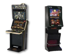 Zwei moderne Spielautomaten für Spielhallen oder Gastronomie